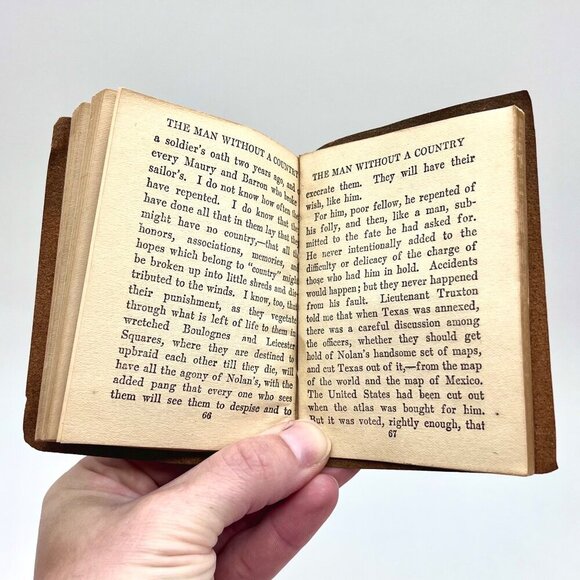 The Man Without A Country Edward Everett Hale Little Leather Library 1920s Book - Picture 5 of 8